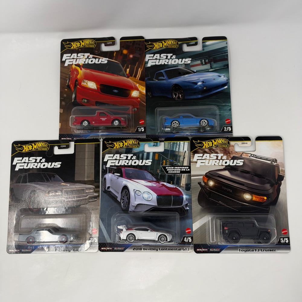 Hot Wheels Premium Fast & Furious 2024 Mix 4 Complete Set Real Riders Ford F150